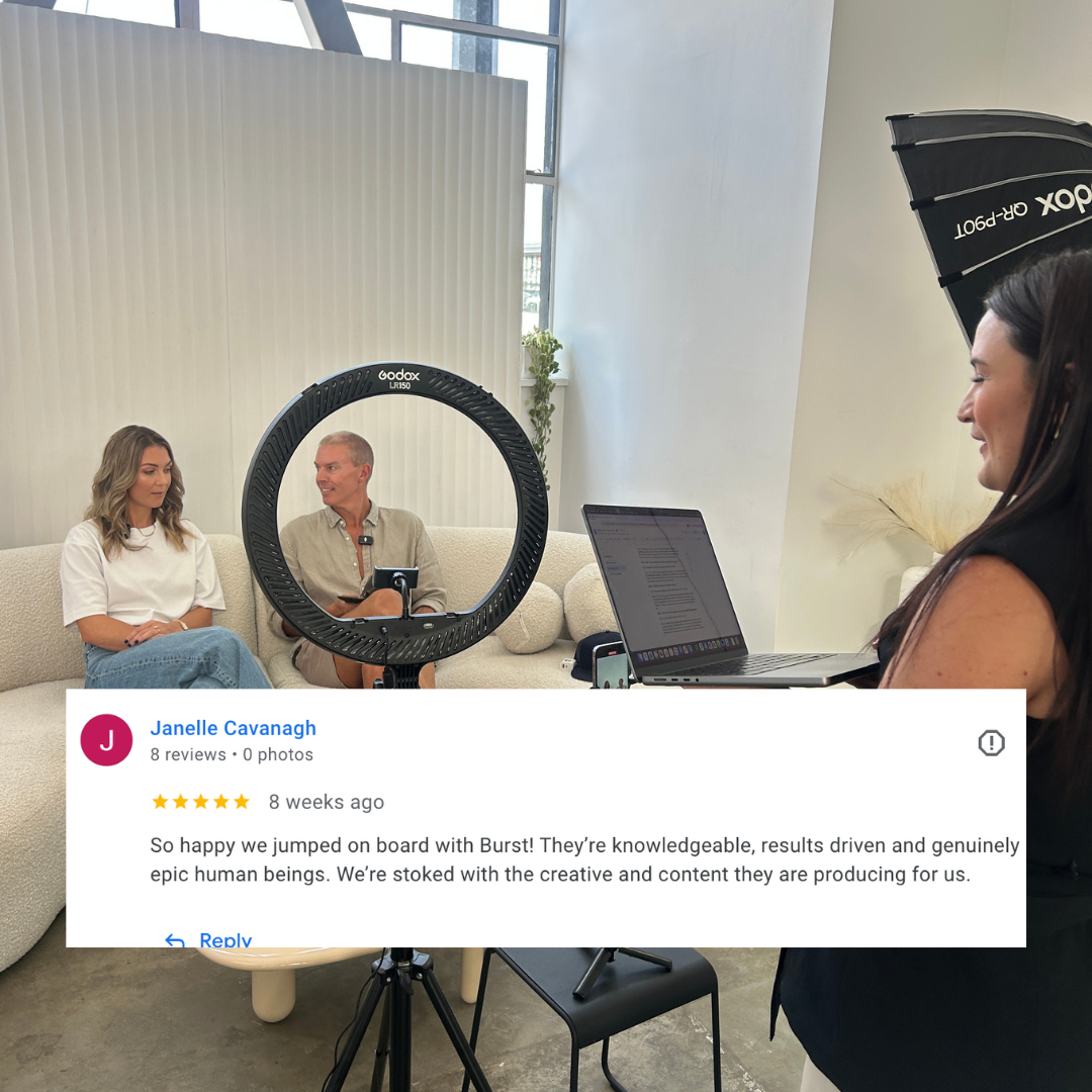 Google review from Janelle about the Burst Digital team.